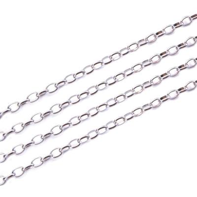 China CLASSIC 316l stainless steel rolo chain with oval shape for sale