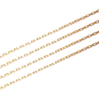 China CLASSIC 14k Gold Plated Stainless Steel Box Chain Necklace for sale