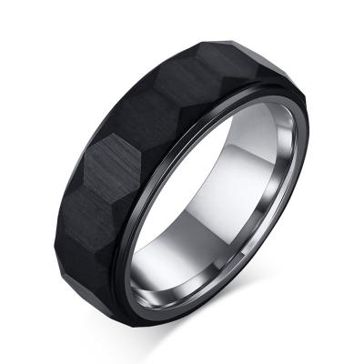 China Hot selling newest HOT SALE high quality FASHIONABLE for wholesale multi faceted tungsten steel ring for sale