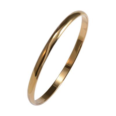 China Simple and FASHIONABLE High Polished 18k Gold Plated Stainless Steel Bracelet For Women for sale