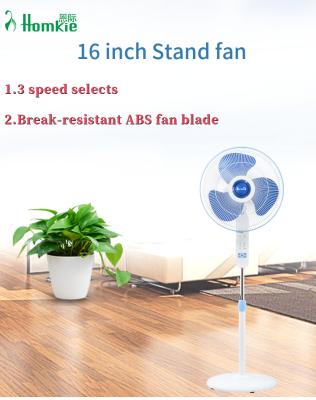 China Hotel 16 Inch Portable Electric Folding Fan Stand Plastic Fan Stand Electric Vertical Fan for sale