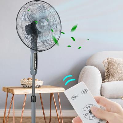 China Luxury Electric Hotel Standing Fan With Pedestal Fan Remote Control Chargeable Electric Fan With Blades for sale