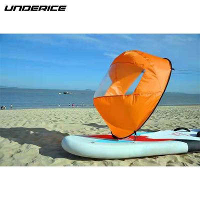 China New Design PVC UICE 42CM Foldable Kayaking Sail Easy Setup Downwind Sail Orange for sale