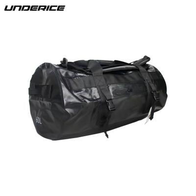 China 35-60L two color waterproof splicing outdoor waterproof sports one-shoulder travel bag portable support customization for sale