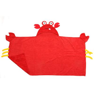 China China Factory Soft Terry Patch Bath Cotton Hooded Solid Towel For Kids for sale