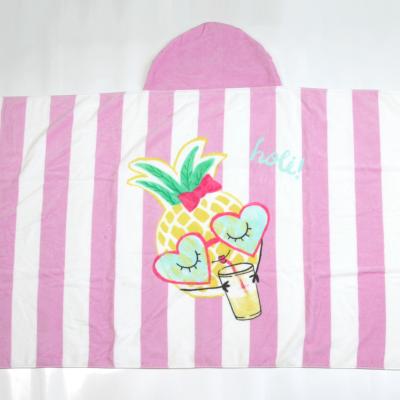 China Custom Factory Made Hypoallergenic Cotton Printing 100% Hooded Towels For Kids For Kids Dye Print for sale