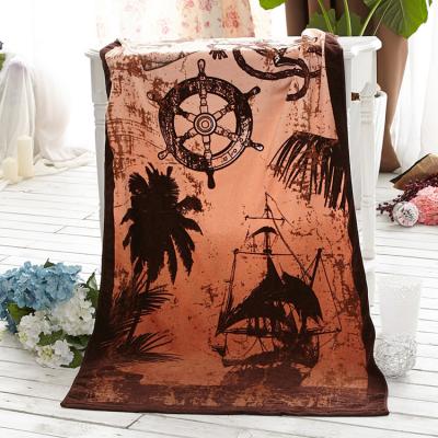 China Factory Custom Soft Cotton Print Kids Custom 100% Beach Towel for sale