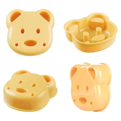 China Cute Bear Shaped Bread Cake Cookie Cutter Pastry Baking Tools 9.5*8.5*2.4cm Viable Sandwich Mold for sale