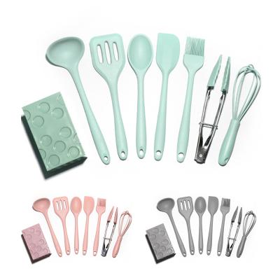 China Sustainable Hot Selling Amazon 8pcs Set Cooking Tools Kitchenware Accessories Food Grade Silicone Kitchen Utensil Set for sale