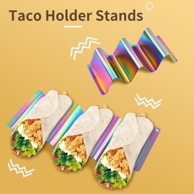 China 2021 New Homemade Taco Container Viable Soft Edges And Easy To Use Durable Stainless Steel Taco Holders for sale