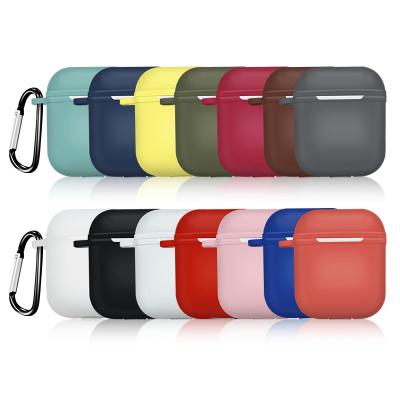 China For Earphone Suitable Shockproof Earphone For Airpods Accessories Silicone Cover Protective Case For Airpods 2 Sleeve With Hook for sale