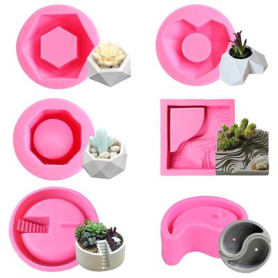 China Best Selling High Quality Viable Silicone Flowers Mold Planter Silicone Pot Mold Silicone Mold Pot for sale