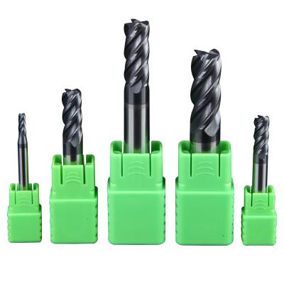 China General/WYK Cutter Head High Speed ​​High Quality Solid Carbide End Mill Nano Black Four-Blade Milling Cutter for sale