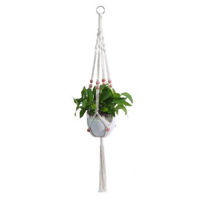 China Best Selling Modern Home Decoration Cotton Indoor Plant Hanger Handmade Macrame Plant Hangers for sale