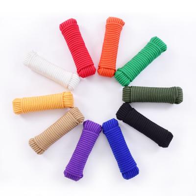 China Cotton Yarn DIY Decoration Handwork Winding Braided Nylon Colorful Braided Rope for sale