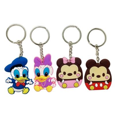 China Amazon Cartoon Character Design Luxury Cute Hot Selling Custom Rubber Key Chain for sale