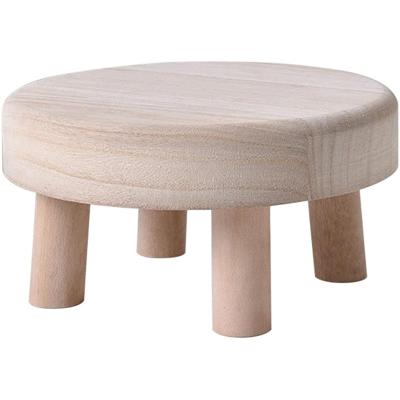 China (Other) Mini Round Wooden Stool Small Adjustable Step Stool Foot Stool Is Suitable For Indoor And Outdoor Home for sale