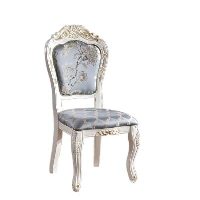 China (Other)Adjustable European Fabric Chair Dining Chair Wedding Club Chair Hotel Hair Banquet Solid White Carved Dining Room Furniture Home Furniture for sale