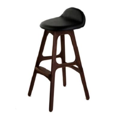 China Nordic Fashion Wooden Bar Stools Durable Solid Wood Dining Makeup Chairs Bar Stool High Foot Bar Stools Chair With Factory Price Hot for sale