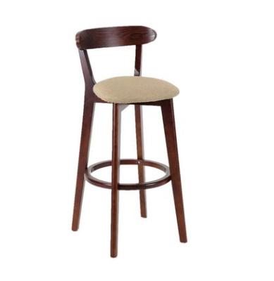 China Solid Wood American Backrest Legs Durable Wooden Bar Stools Simple Nordic Home Bar Chair Traditional Bar Stools Retro High for sale