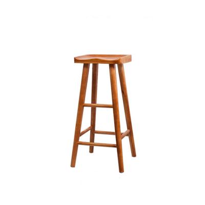 China Factory direct Nordic simple solid wood bar stools durable recommended product restaurant cafe wooden bar chair for sale