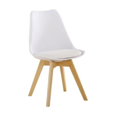 China Durable Nordic Home Chair With Soft Backrest Bag Dining Chair Office Computer Solid Wood Chair for sale