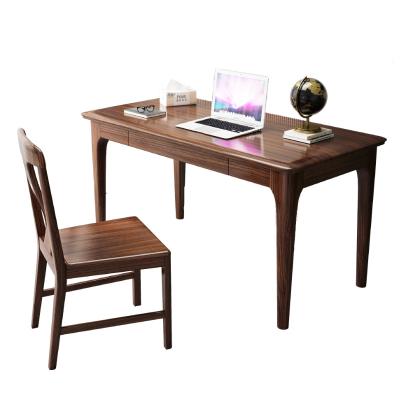 China Solid Wood Wooden Study Desk Modern Office Computer Desk (Height) Student School Table Hotel Adjustable Office Desk With Drawer for sale