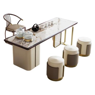 China Living room adjustable modern simple home solid wood tea table and chairs set (the other) for sale