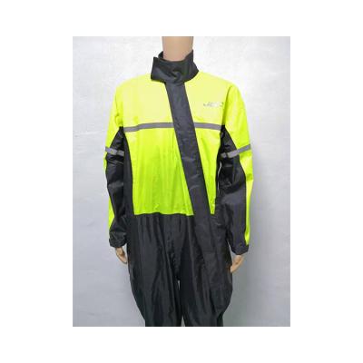 China Reflective Taffeta And White Glue Coating Raincoat 190T High Visibility Road Traffic Safety Single Person Waterproof Clothing OL-RC018 for sale