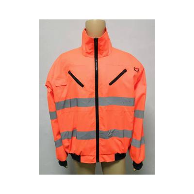 China Water Proof Multiple Pockets New Design Reflective Safety Customizable Fluorescent Jacket OL-J008 for sale