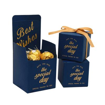 China Recyclable Wholesale Fancy Luxury Bespoke Wedding Candy Packaging Gift Paper Box Custom Chocolate New Package for sale