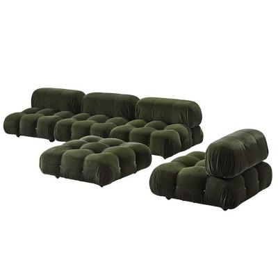 China Fabric Adorned Sofa Sets Northern Living Room Three Seater Adorned Modular Sofa For Villa Hotel Living Room for sale