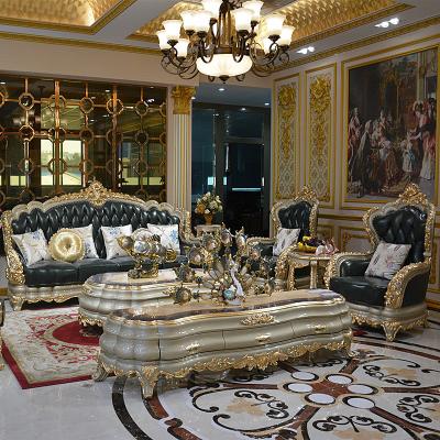 China Antique Antique Sofa Wooden Carved Sofa Sets Living Room Royal French Sofa from EUROPEAN villa for sale