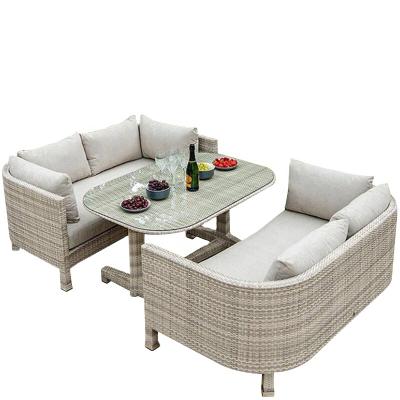 China Rattan All Weather Wicker 3 Pcs Easy Carrying Outdoor Patio Furniture Dining Set for sale