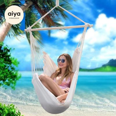 China Portable Hammock Chair Arming Rope Chair Easy Carry Swing with Pillows for Garden for sale