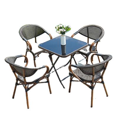 China Easy Carrying Rattan Chairs Outdoor Furniture Suit Yard Garden Terrace And Balcony Table And Chair for sale