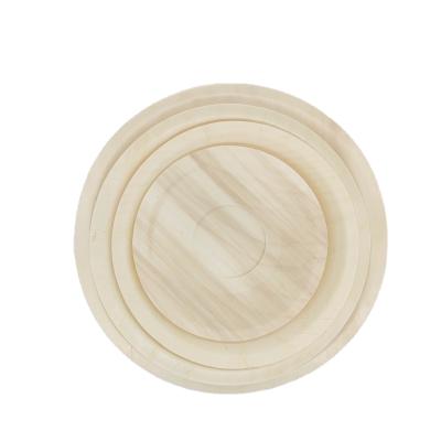 China Contemporary Wholesale Degradable Disposable Poplar Plates Square Rectangular Round For Snack Caterer for sale