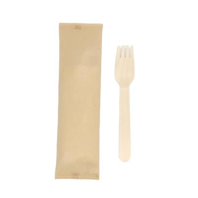 China Disposable Biodegradable Disposable Birch Fork Knife Spoon Wooden Cutlery Set for sale