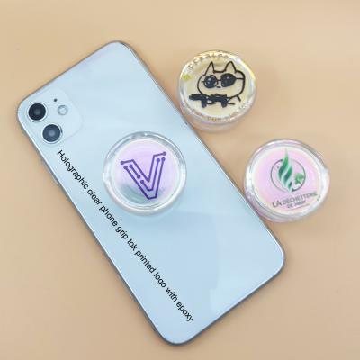 China 2022 Free Sample Free Sample Mobile Phone Stand Promotional Design Waterproof Hot Transparent Lazy Griptok Phone Stent Popular Griptok Phone Stent for sale