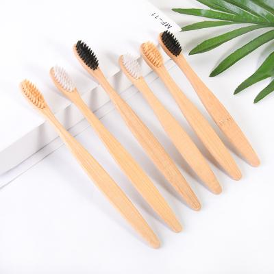 China Reusable Natural Organic Biodegradable With Extra Soft Stiffens Eco Custom Bamboo Toothbrush for sale