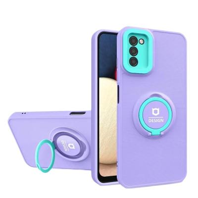 China 2022 New Shockproof TPU RING PHONE CASE With Magnetic Car Mount For Samsung A02S for sale