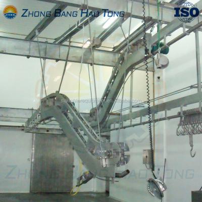 China Save energy up/down conveyor for rail lowerator for hind splitting for livestock slaughterhouse for sale