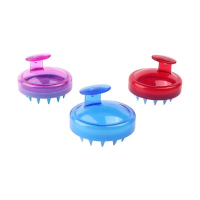 China Comfortable Silicone Hair Scalp Massager Relax Deep Clean Shampoo Shower Bath Hair Massage Brush for sale