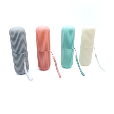 China Viable High Quality Plastic Toothbrush Box Travel Cup Portable Toothbrush Wash Cup for sale