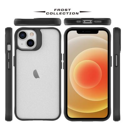 China Shockproof mobile accessories PC tpu transparent cell phone case for iphone 13 protective phone case for sale