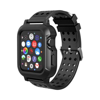 China Full Protective Case For Apple Watch 40mm 44mm PC tpu 360 Shockproof Pad For Apple iwatch Case Soft Cover For Apple Watch Series 4 for sale