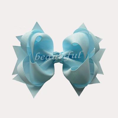 China Soft 5.5 Inch Grosgrain Ribbon Hair Bow With Clip Girls Hair Accessories Handcrafted Hair Accessories for sale