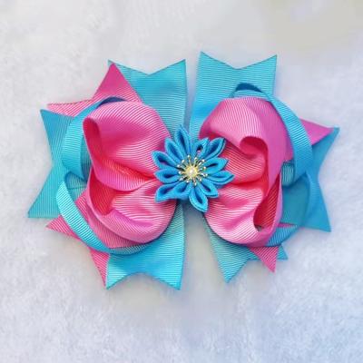 China Fashion Hot Selling Cute 6 Inch Grosgrain Solid Color Bowknot Hair Bows With Clips Price Kid Girls Handmade Cheap Hair Accessories for sale