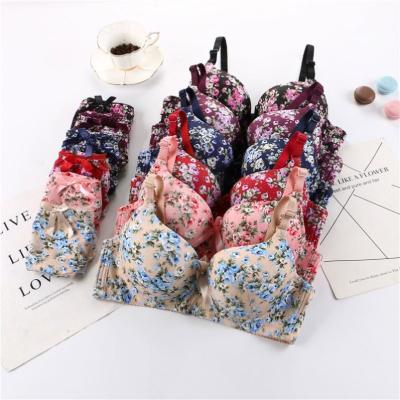 China Wholesale UB1272 Breathable Printed Comfortable Size Women 42 Suit Underwear Bra Brief Sets Bra And Sexy Underwear Set for sale