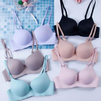 China Wholesale Seamless Thickening Lower Adjustment One-Piece Type QUICK DRY Lift Up Wire Free Gathered Bra for sale